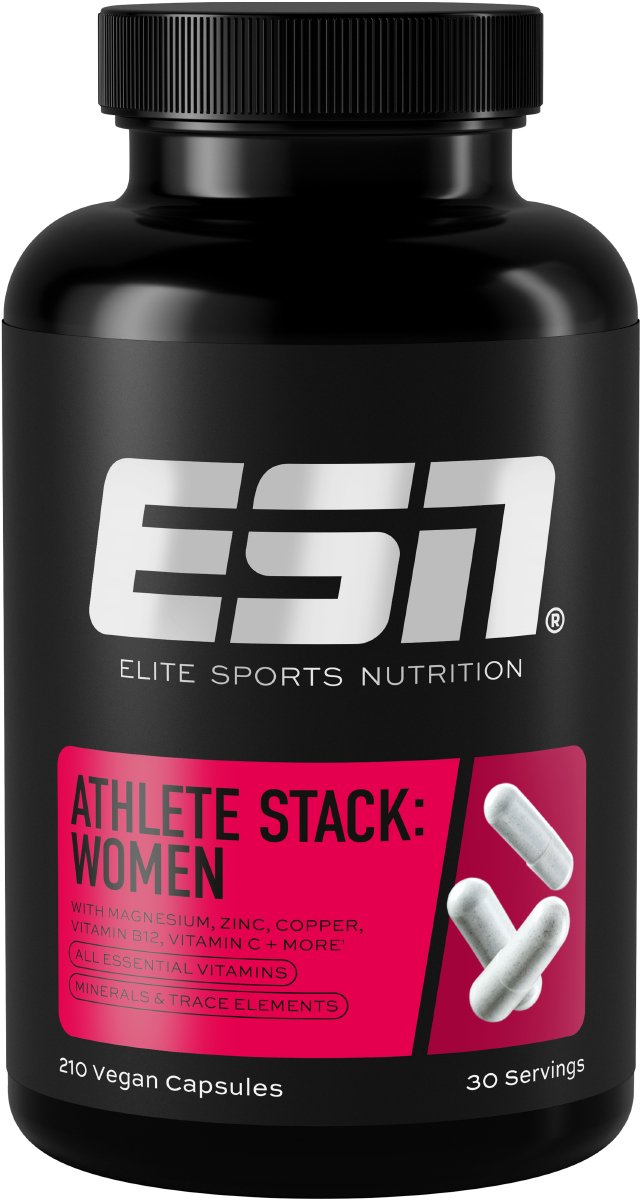ESN Athlete Stack Women, 210 Capsules voor 30 Porties - Met alle essentiële vitaminen en geselecteerde mineralen voor sporters met een verhoogde behoefte