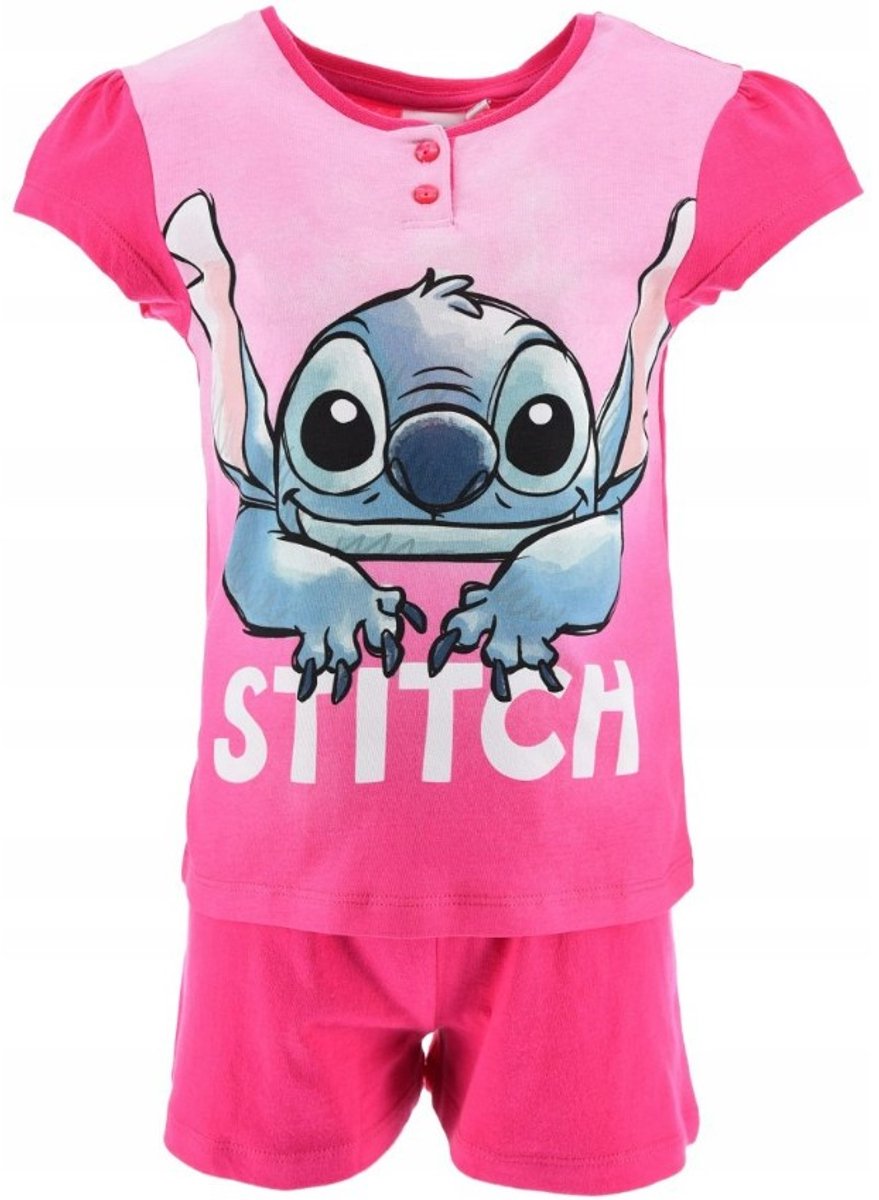 Disney Lilo en Stitch short pyjama - in geschenkendoos - Kleur Fushia. Maat 104 cm - 4 jaar.