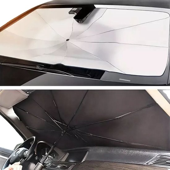 Zonnescherm Auto-Auto voorruit zonnescherm-Houd het voertuig koel-140x80CM-Inclusief een speciale hoes van Cartrend — afbeelding 5