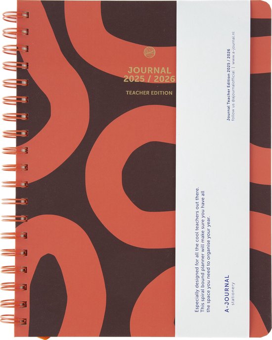 My Journal Docentenagenda 2025/2026 - A4 Lerarenagenda met ringband, leeslint & notitieruimte – Schoolagenda voor leraren