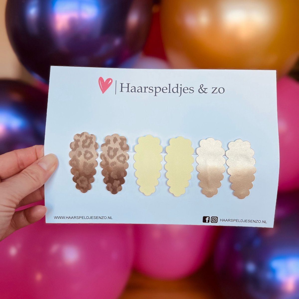 Haarspeldje Liz - golvend - setje - geel - goud - 4 cm speldjes