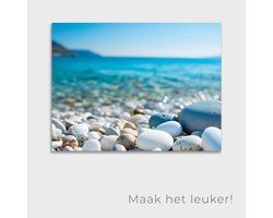 Tuinposter Kiezelstrand - Posters voor in de tuin - Tuindecoratie - Tuinposter - 80 x 90 cm