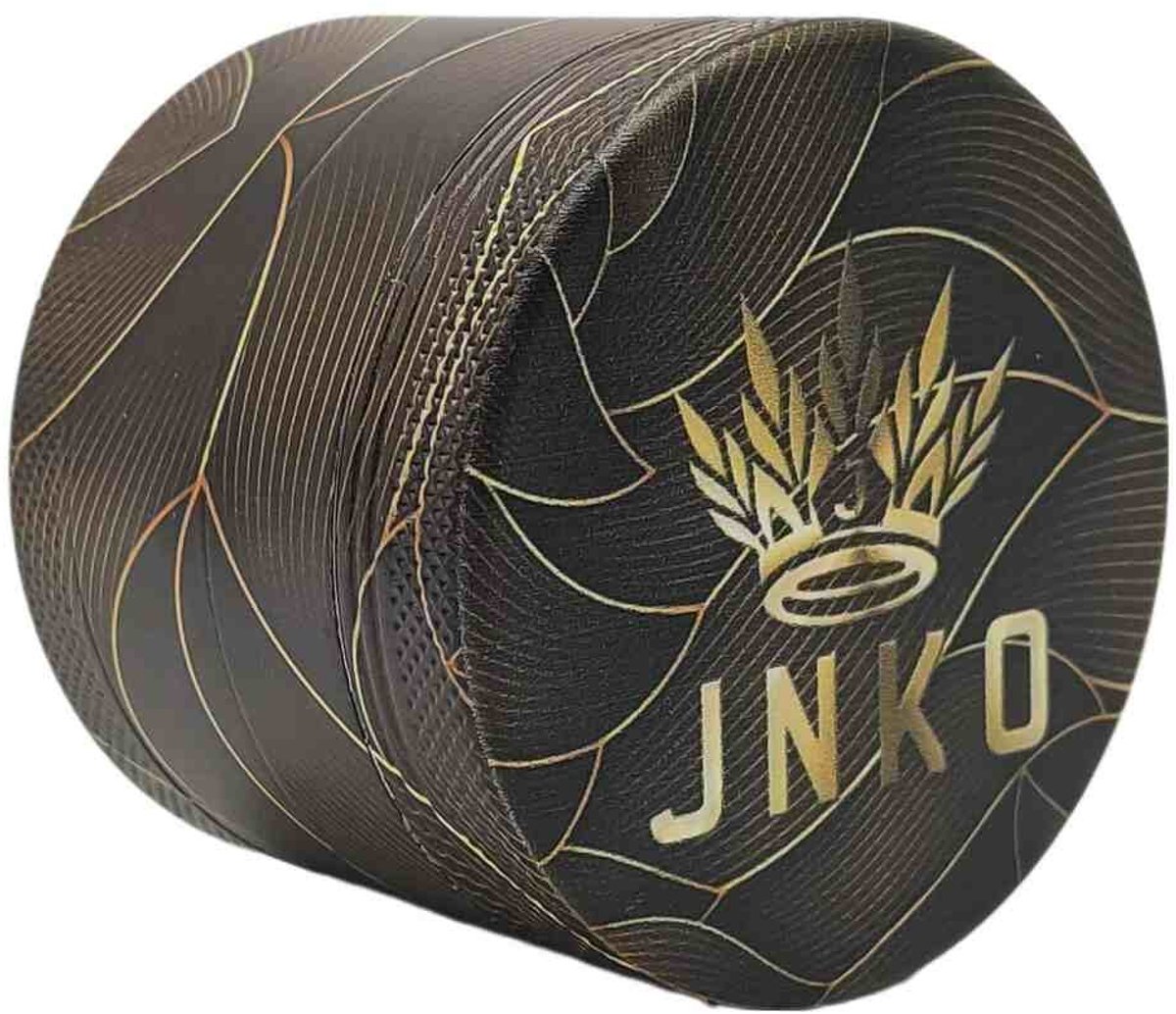 Grinder 4-Delig XL | Aluminium | 55mm | Abstract Art Serie | Design 2 | Bruin & Goud Golven | JNKO