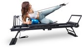 Pilates Reformer van Mewave© – Professioneel Fitnessapparaat voor Thuis & Studio – Inklapbaar & Verstelbaar – Yoga bank board pilates sokken – Zwart