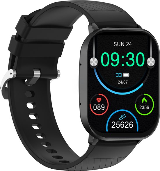 Denver Smartwatch – Android iOS – Volledige Belfunctie – Amoled Display – Sporthorloge – Hartslagmeter – Saturatiemeter – Slaapmonitor – SWC187B