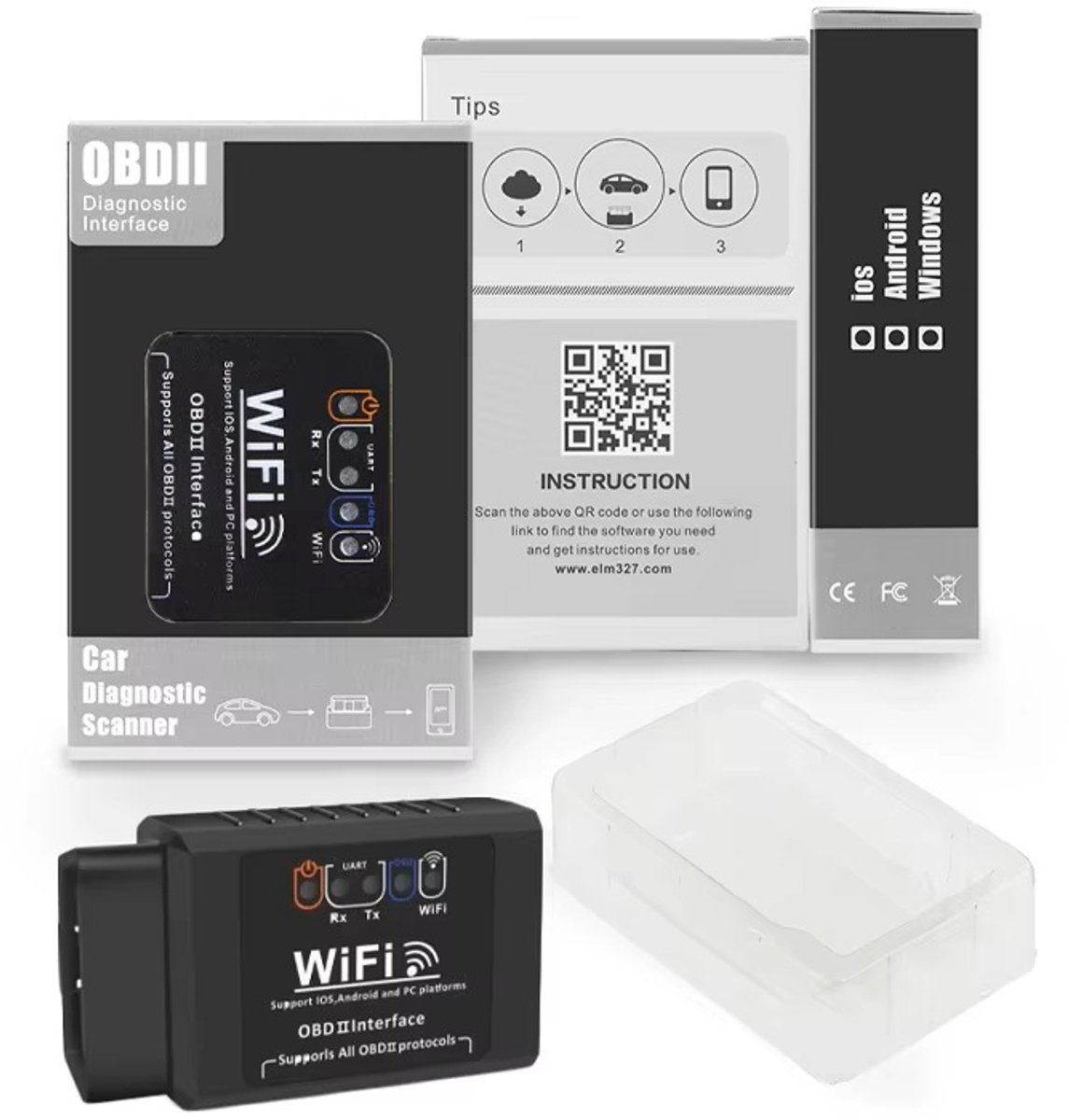 OBD II - Scanner - Auto uitleesapparatuur - WIFI ELM327 V 1.5 Scanner OBD II - Scanner - Auto - Foutdetectie Instrument - Eenvoudig - Makkelijk Bedienen thumbnail 8