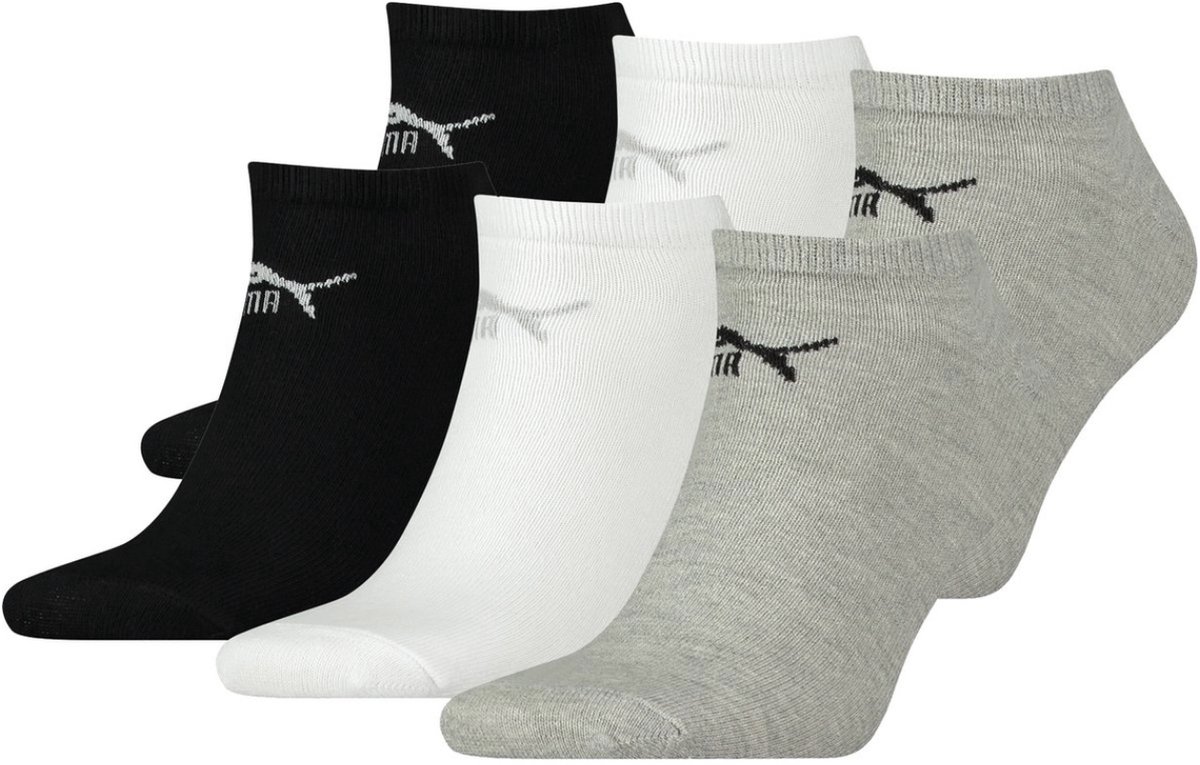 PUMA Sokken Heren – 3 paar Sneaker Sokken / Sportsokken Katoen Wit