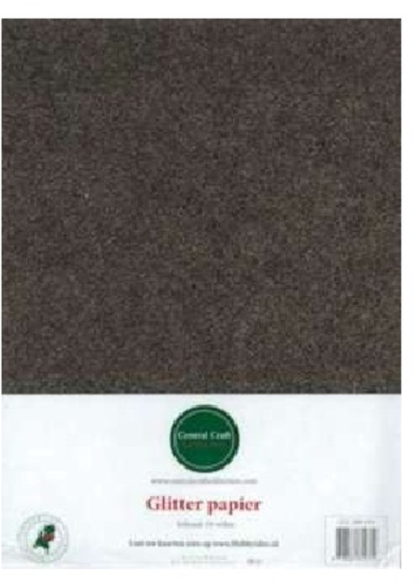 Central Craft Collection - Glitterpapier: Bruin - 280-014