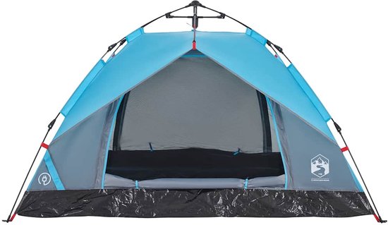 vidaXL Koepeltent - 3-Persoons - Blauw - Inclusief Draagtas Kampeertent - Tent - Koepeltent - Familie Tent - Buitenleven van Vidaxl — afbeelding 4