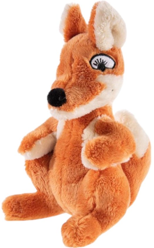 Uil handpop Wit / Lichtbruin knuffel 34 cm - levensechte pluche dieren