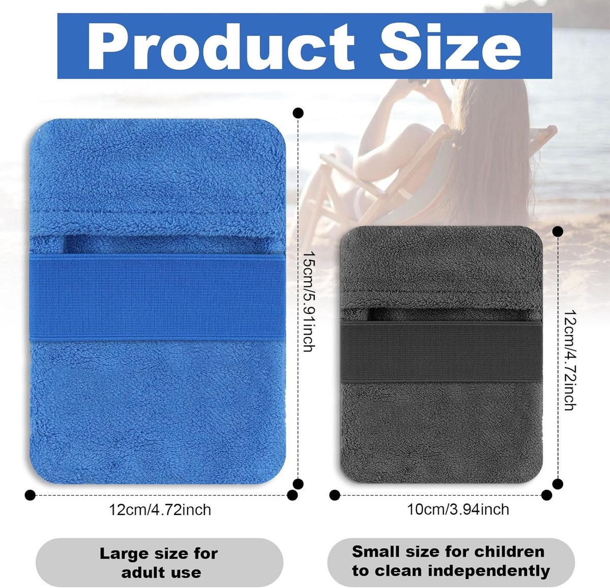 Kit Anti-sable Velours + Brosse – 2 Pièces Pour Plage Et Camping, Sans Talc, Réutilisable, Compact