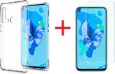 Hoesje Geschikt voor Huawei P20 lite (2019) Transparant Anti Shock Back hoesje + Screenprotector glas