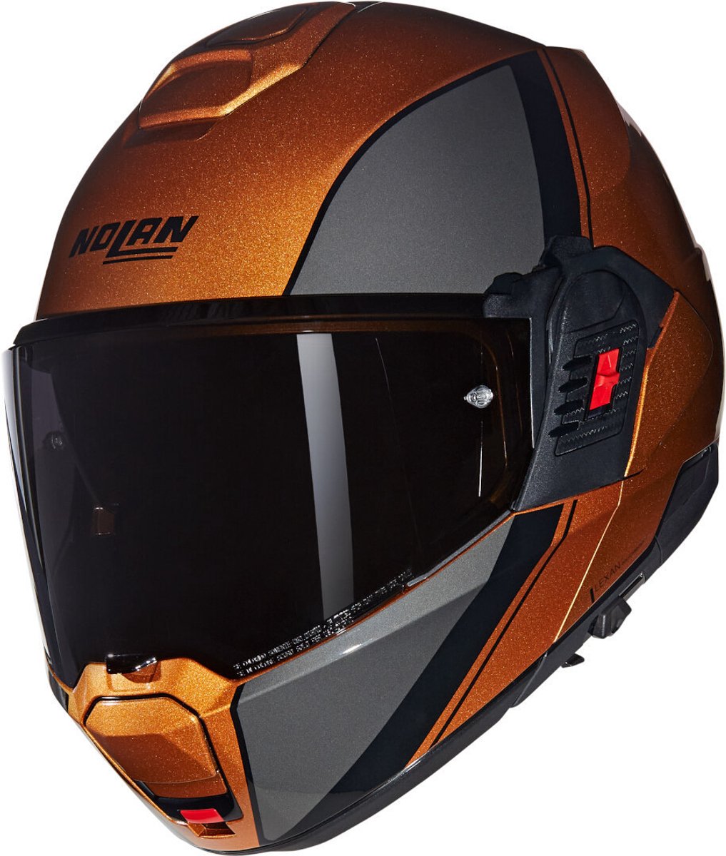Nolan N120-1 Verniciatura Speciale 343 Oker Zwart Glossy Systeemhelm - Maat L - Helm