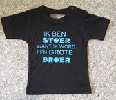 Ik word grote broer t-shirt baby zwart maat 116