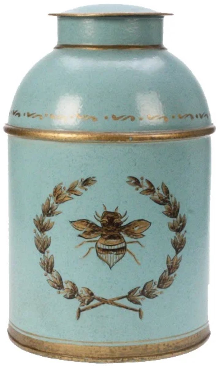 Theebus Bij turquoise, Ø18xH28cm