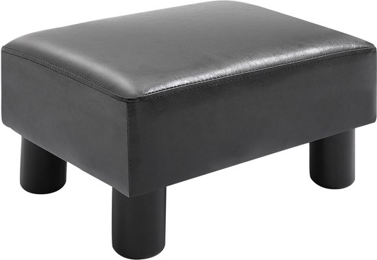 Pouf repose-pieds 4goodz en similicuir 02-0239 - Marron