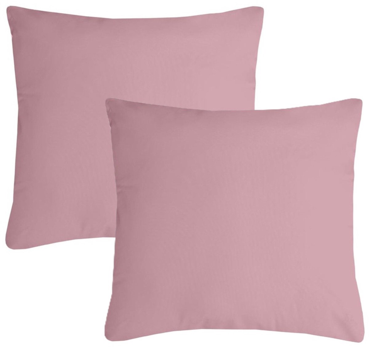 Stof Textile sierkussen Nelson - 2x - roze - 60 x 60 cm - bank kussens - zitkussens - binnen/buiten - polyester