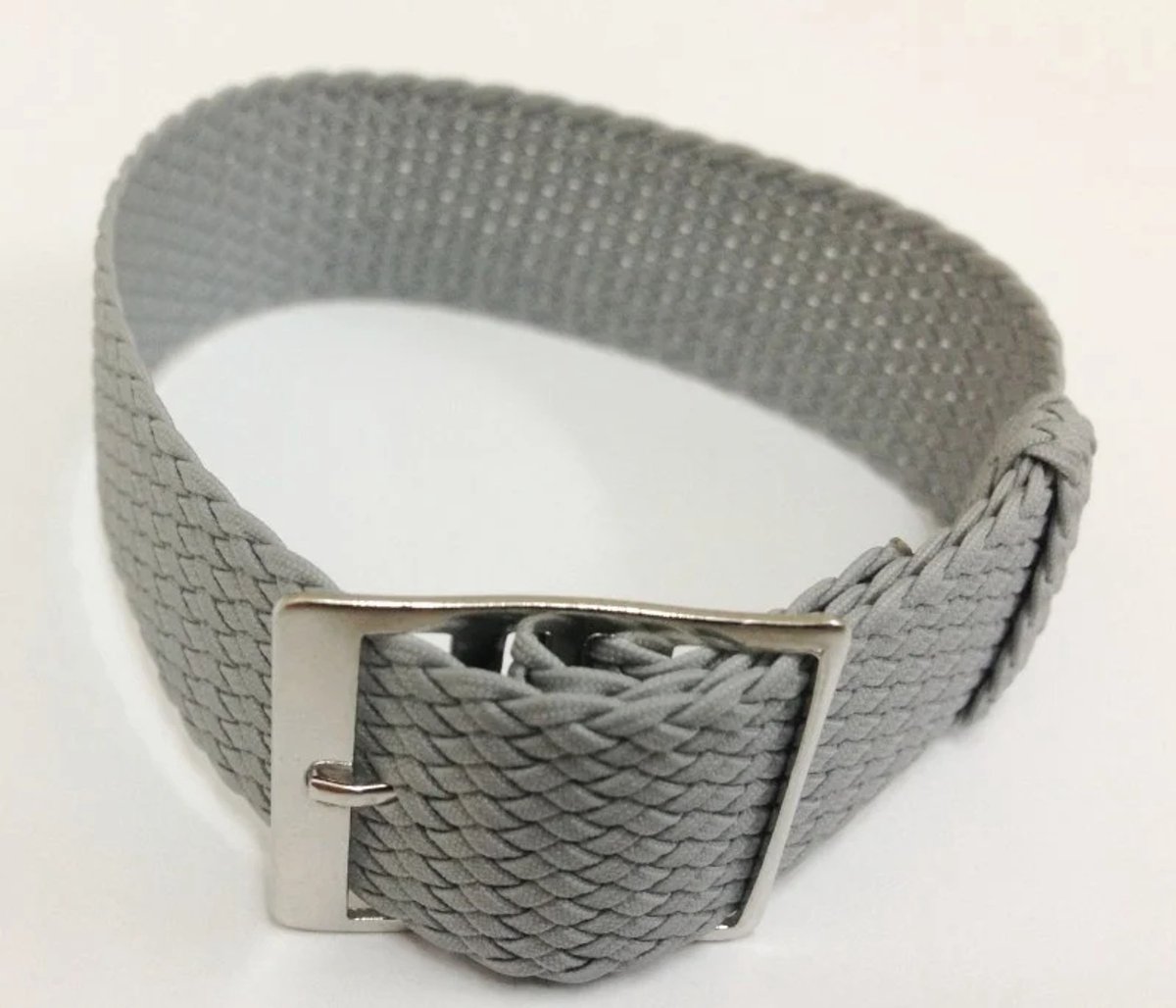 Horlogeband Universeel PRLN.20.GRI.Z Onderliggend Nylon-perlon Grijs 20mm