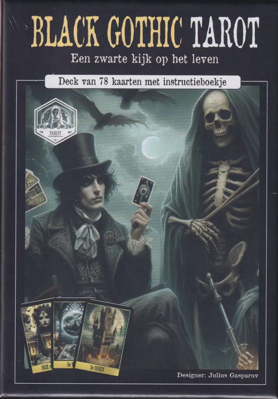 Black Gothic Tarot - Een zwarte kijk op het leven - Deck van 78 tarotkaarten met instructieboekje
