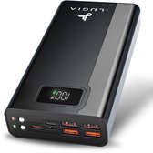 Bol.com Lugia Powerbank Pro - 30.000 mAh - Snellaadfunctie 225W - Led display - Geschikt voor Apple Iphone Samsung - USB A USB C... aanbieding