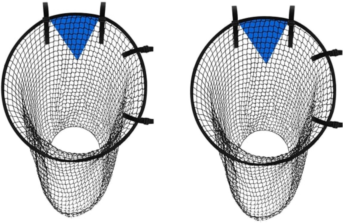 Voetbal trainingsmateriaal - 55 x 70 cm - Schietdoel met een net - Voetbaldoel Doel Net Top Bins Trainingsuitrusting Voetbaldoel - voor Doeltraining Gemakkelijk te bevestigen en los te maken Ball Top Bins
