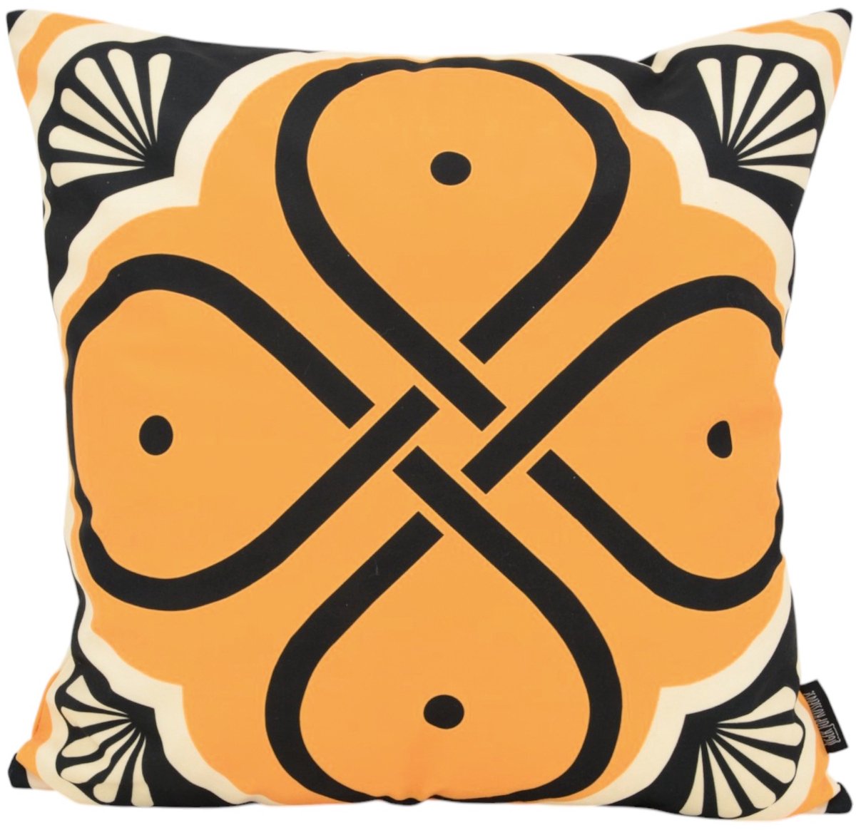 Gek op Kussens! Ornament Tile #5 Kussenhoes | 45 x 45 cm | Katoen/Polyester geel