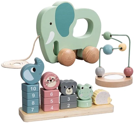 Interactief Houten Stapeltoren voor Kinderen