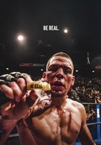 Affiche encadrée « Be Real » de Nate Diaz, combattant UFC/MMA