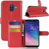 Hoesje voor Samsung Galaxy A6 (2018), 3-in-1 bookcase, rood