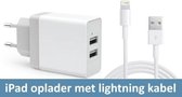 iPadspullekes.nl - Oplader met Lightning kabel (iPad 2017/2018, 2019/2020 10.2 , Pro 9.7/10.5, 12.9 (2015/2017), Air 1/2)