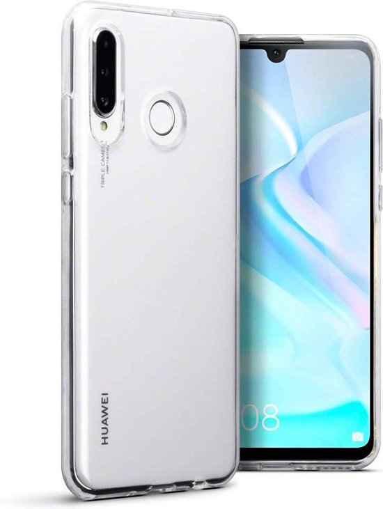 Coque pour Huawei P30 Lite, coque en gel, complètement transparente