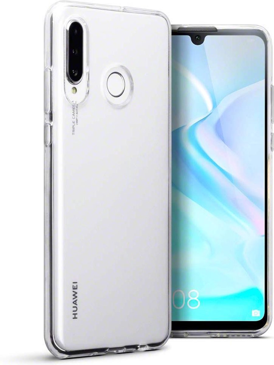 Hoesje voor Huawei P30 Lite, gel case, volledig doorzichtig