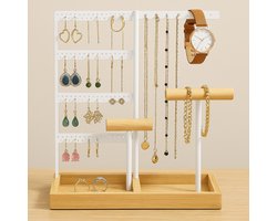 foto van Sieradenhouder Wit- Sieradenrekje Voor Kettingen Opbergrek Sieraden - Sieradenrek ATV PERFECTUM Wit