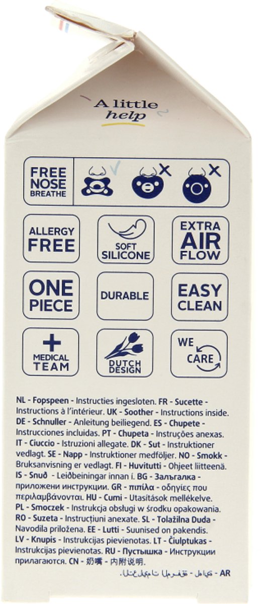 Difrax Fopspeen Natural 0-6m 2pack Assorti van Difrax — afbeelding 4