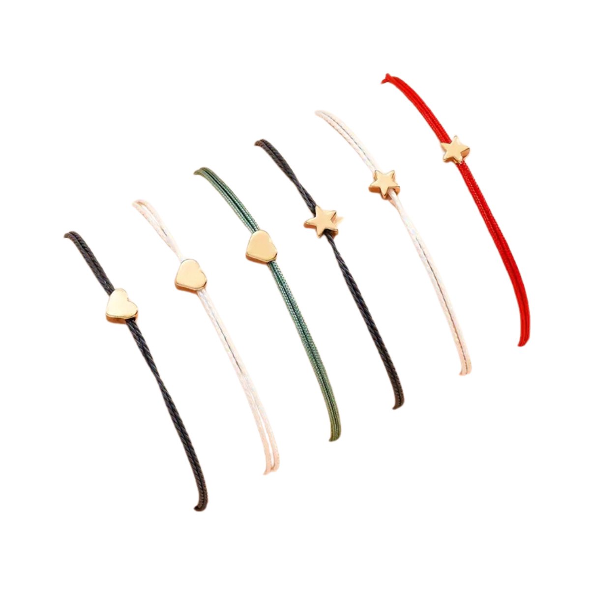 Livano Armband - Staal - Nep Zilver - Dames - 6 St - Gemengde Kleuren