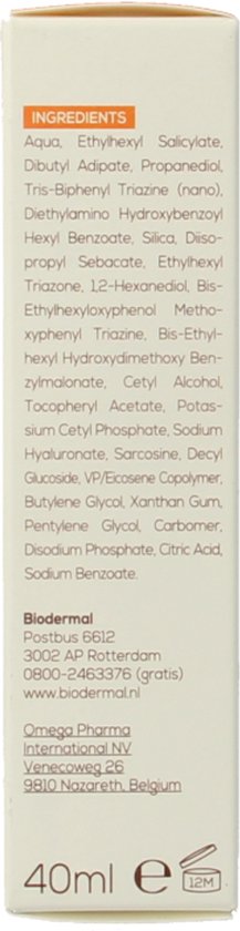 Biodermal Zonnebrand -  Matterende Zonnefluïde voor het gezicht SPF 30 - 40ml - Voorkomt glimmen en puistjes