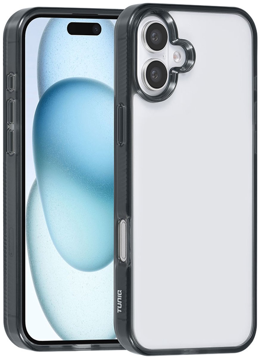 TUNIQ telefoonhoesje voor Apple iPhone 16 Plus - Siliconen backcover - Zwart