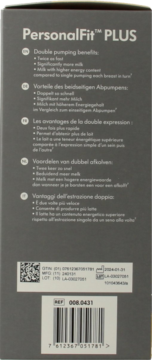 MEDELA PERSONALFIT PLUS - Téterelles  Embouts Seuls  - Taille S 21mm Lot De 2 26126