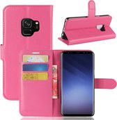 Hoesje voor Samsung Galaxy S9, 3-in-1 bookcase, donker roze