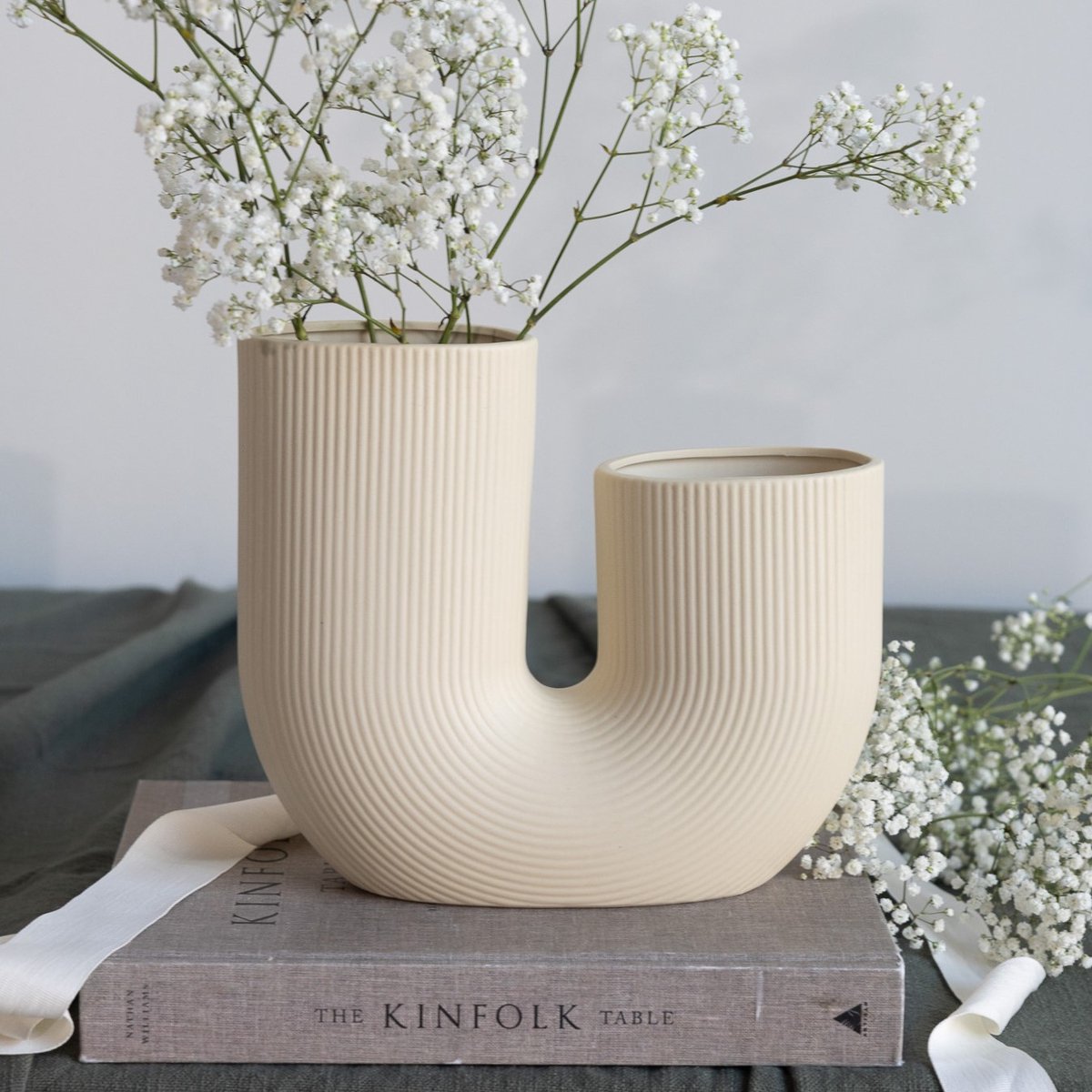 Storefactory - U-shape Vaas - Keramiek - Beige