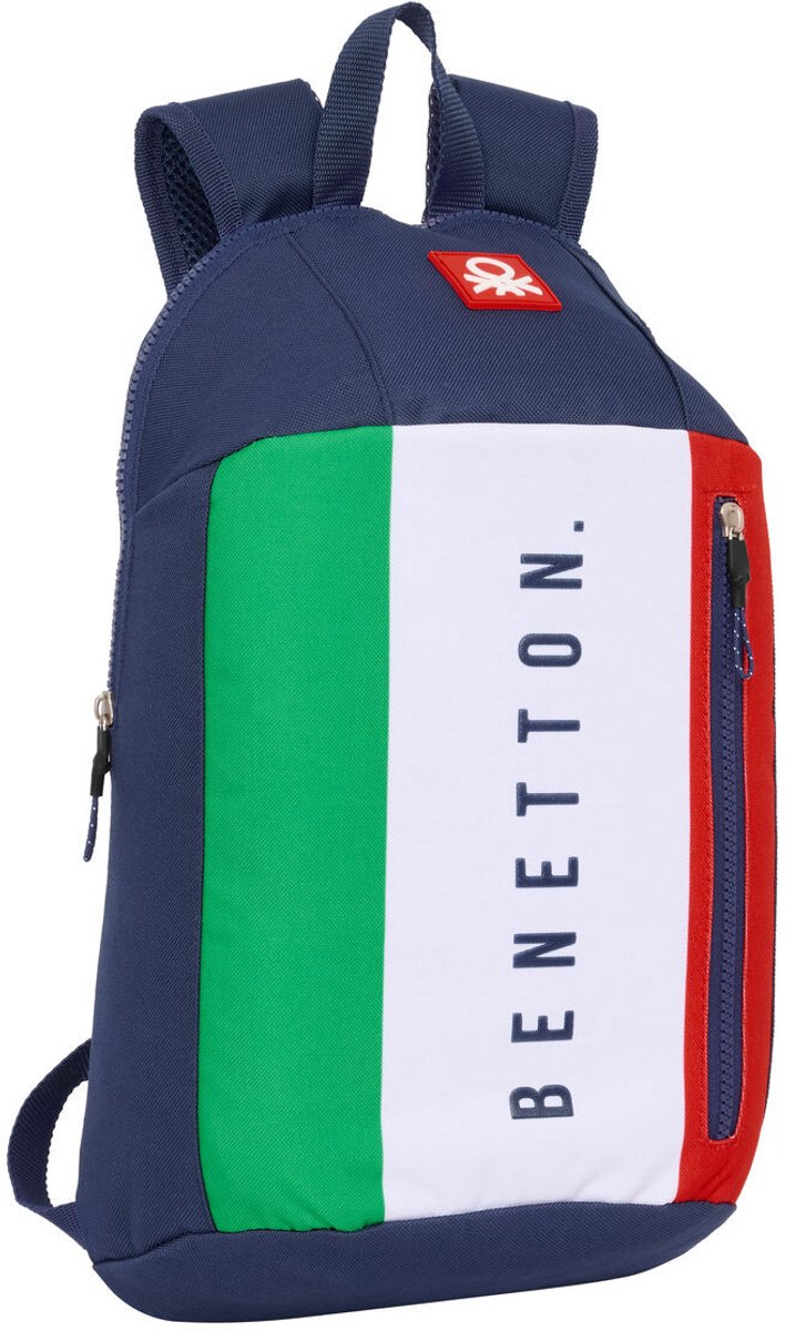 Safta Benetton Flag Mini 8.50l 27x33x10 Cm Rugzak Blauw Kinderen