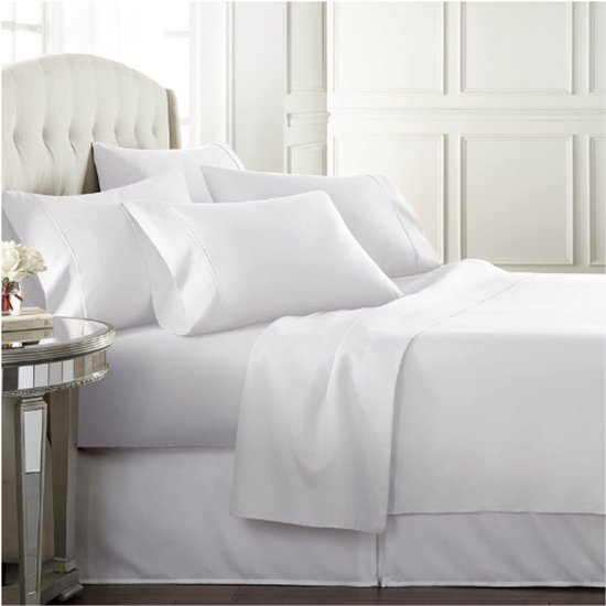 Parure De Lit 4 Pièces CozySmile - Beige - Draps Respirants Pour Matelas Jusqu'à 40,6 Cm - Doux, Infroissables - Housse + Taies D'Oreiller
