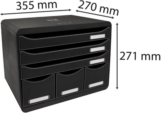 Briefablage COMBO MINI, EcoBlack - Schwarz | L10013771