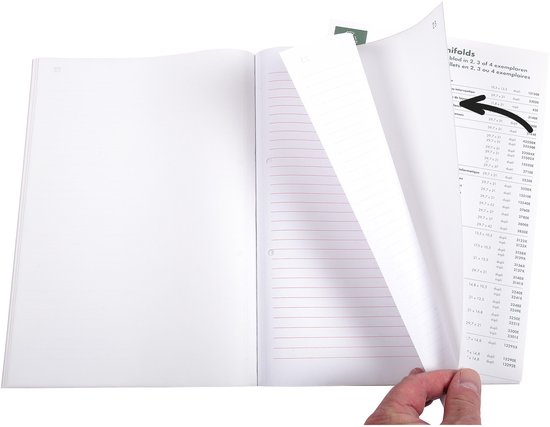 Exacompta 10x Orderbook ligné 21x13,5cm 50 feuillets triple autocopiant - - 3137X