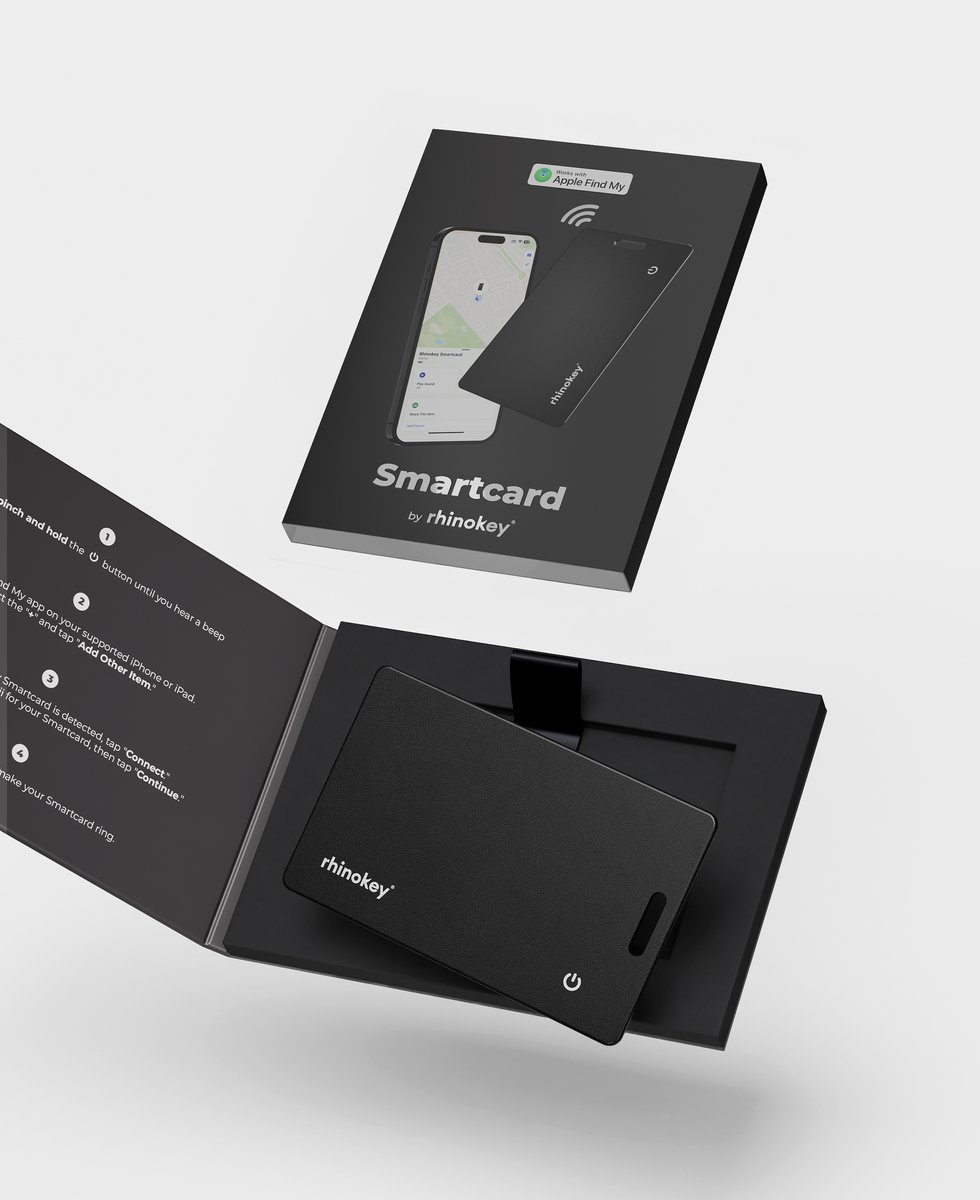 Rhinokey Smartcard Tracker - Apple Find My - Draadloos Oplaadbaar