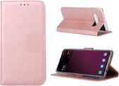 Ntech Samsung Galaxy S10 Luxe TPU / PU Leder Flip Cover met Pasjes houder & Magneetsluiting Rose Goud