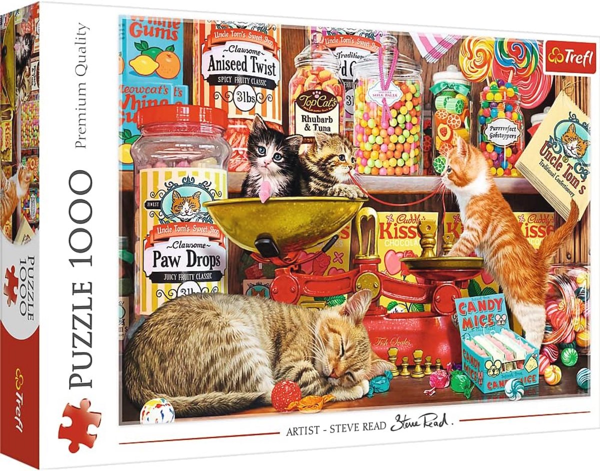 Leuke Kattensnoepjes Puzzel - 1000 Stukjes voor Kattenliefhebbers