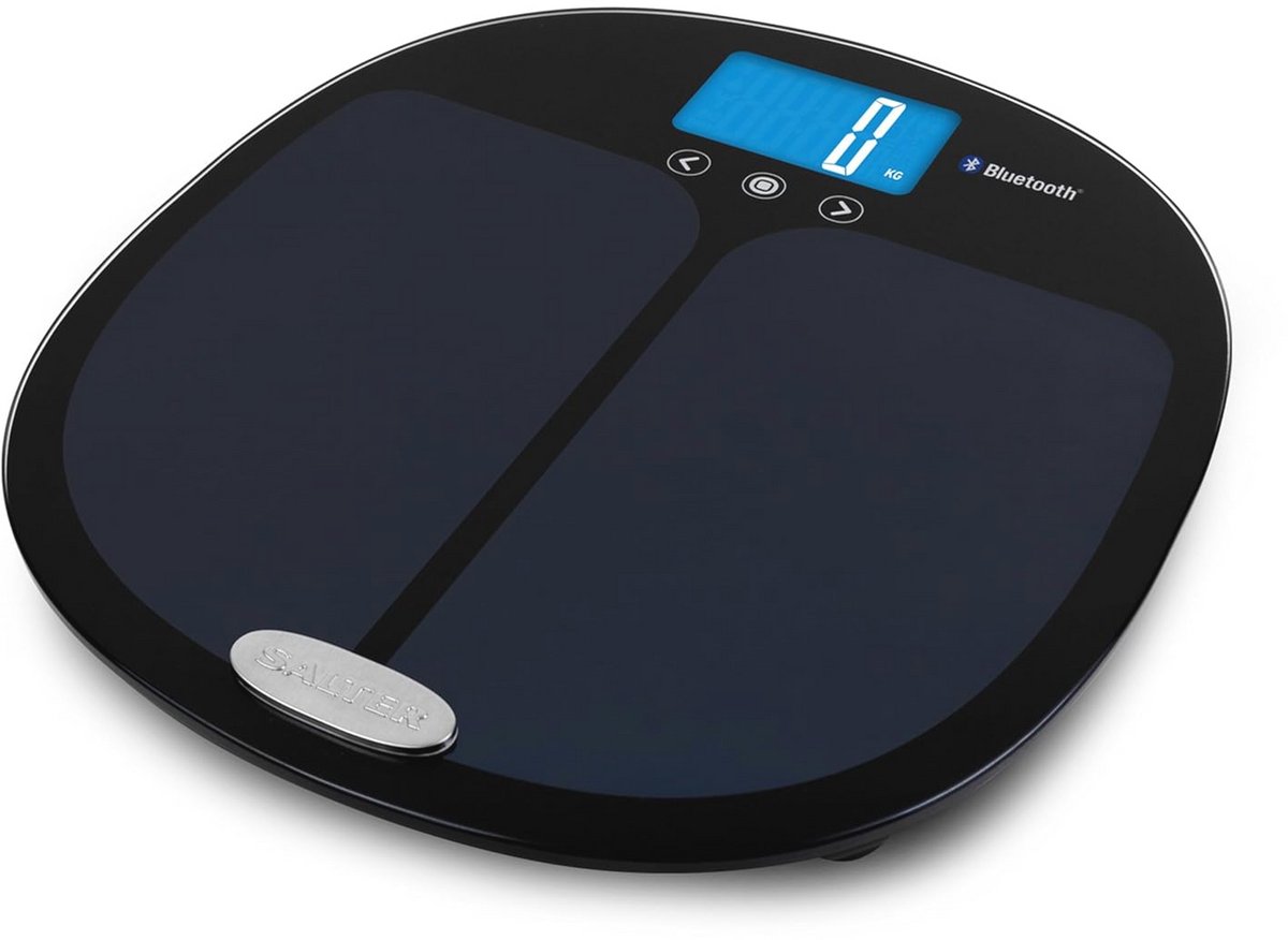 Slimme Bluetooth digitale badkamerweegschaal met gezondheidsanalyse, 7 meetwaarden, 8 gebruikers, LCD-display
