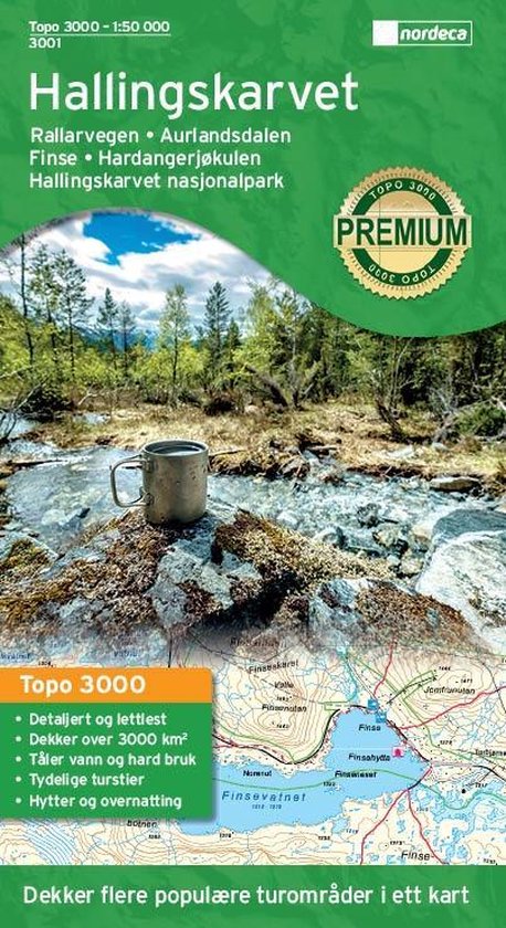 Nordeca/Ugland Wandelkaart Topo 3000 Hallingskarvet Nasjonal ... - cover