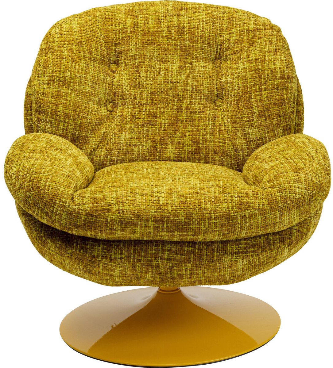 Draaifauteuil Cosy geel Kare Design
